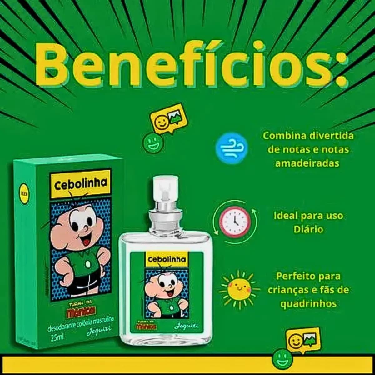 Colônia Turma Da Mônica Cebolinha Jequiti 25mL — miniatura 6