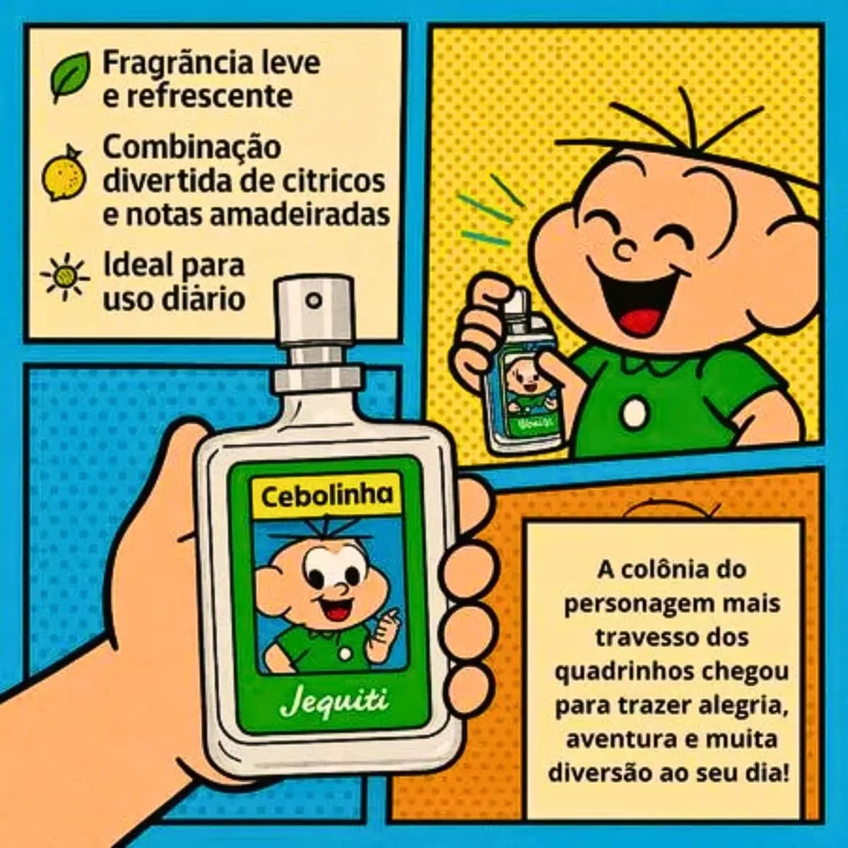Colônia Turma Da Mônica Cebolinha Jequiti 25mL — miniatura 7