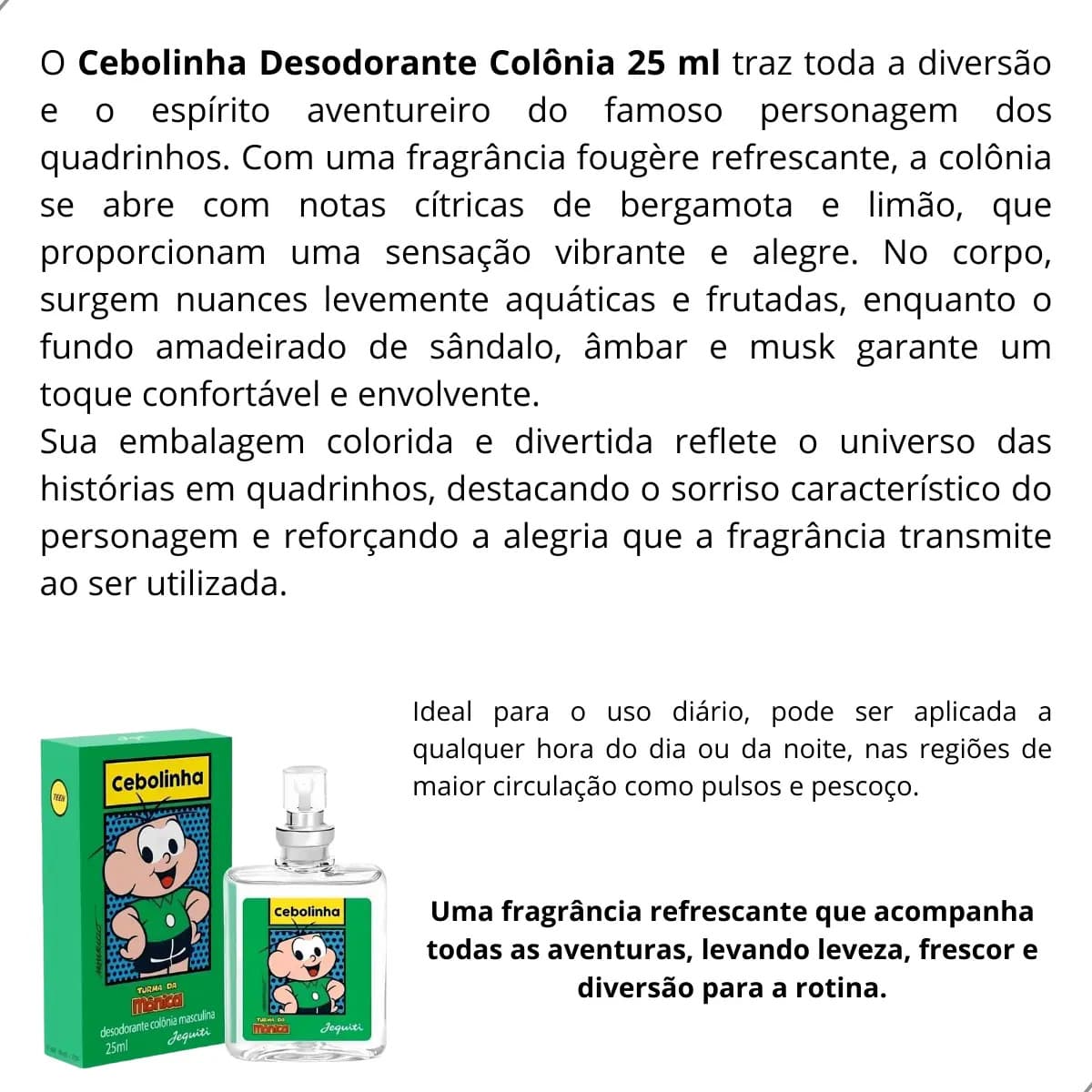 Colônia Turma Da Mônica Cebolinha Jequiti 25mL — miniatura 4